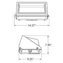 Envision LED-WPFA-3P60-TRI-WH-CUNV-PC Wall Pack: OPTIC-Line, 60/50/40w, White