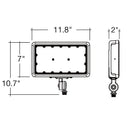 Envision LED-FL-3P100-TRI-BL-KNYK-PC Mini Flood: XS-Line 1/2" Knuckle & Yoke Included, 100/80/60, Black