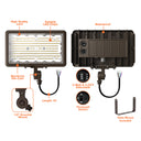 Envision LED-FL-3P100-TRI-BZ-KNYK-PC Mini Flood: XS-Line 1/2" Knuckle & Yoke Included, 100/80/60, Bronze