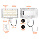 Envision LED-FL-3P100-TRI-WH-KNYK-PC Mini Flood: XS-Line 1/2" Knuckle & Yoke Included, 100/80/60, White