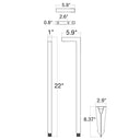 Envision PL-L-22-ALM-BZ-12V Path Light - 22" Height: L-Shape, Bronze
