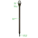 Envision PL-12-ALM-BZ-12V Path Light Stem - 12" Height, Bronze