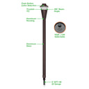 Envision LED-PL-21-5W-RGB+5CCT-ALM-BZ-LV Path Light Stem LED - 21" Height, Bronze