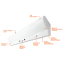 Envision LED-RSCN-2FT-3P25-5CCT-BMS 2' Corner Strip, 25/20/15W, White