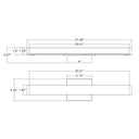Envision LED-VT-SQFT-22-3P19-5CCT-BN Vanity Light - 21.5" Square Full, 19/15/9w, Brushed Nickel