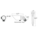 Envision BLT-BR-ORB-12V-1 Landscape Bullet Light - MR-11: Style 1: Small, Oil Rubbed Bronze