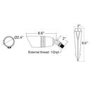Envision BLT-BR-MBL-12V-3 Landscape Bullet Light - MR-16: Style 3: Traditional, Matte Black