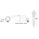 Envision BLT-BR-ORB-12V-4 Landscape Bullet Light - MR-16: Style 4: Cowtip, Oil Rubbed Bronze
