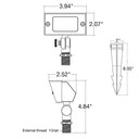 Envision FL-SM-SQ-BR-MBL-12V Landscape Flood Light: Small Square, Matte Black