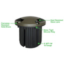 Envision IGL-3L-BR-ORB-12V In-Ground Light: 3-Light Covered Lens, Oil Rubbed Bronze