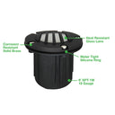 Envision IGL-RB-BR-MBL-12V In-Ground Light: Ribbed Lens, Matte Black
