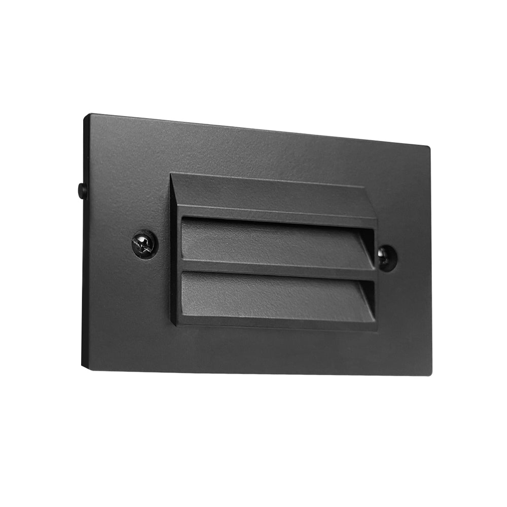 Envision LED-STEP-LVR-SM-5-4W-5CCT-ALM-BL-LV Surface Mount Step Light - 5inch Width - Louver, Black