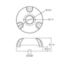 Envision SM-1/2-ALM-BZ Brass 1/2" Surface Mount, Bronze