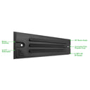 Envision LED-STEP-LVR-SM-9-5W-5CCT-BR-MBL-LV Surface Mount Step Light - 9inch Width - Louver, Matte Black