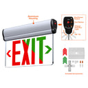 Envision LED-EM-EXT-EL-RG Emergency Exit Sign Red/Green Selectable Letters, 3w, Aluminum