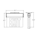 Envision LED-EM-EXT-EL-RG Emergency Exit Sign Red/Green Selectable Letters, 3w, Aluminum