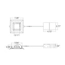 Envision LED-DL-SQ-EX-6-3P18-5CCT-WH-SM 5/6" External J-Box: SQ-Line, 18w/15/12w, White