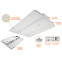 Envision LED-LHB-OPT-3P320-CTRI-UNV Linear Highbay: OPTIC-Line, 320/290/260w, White Frosted