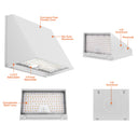 Envision LED-WPFC-TRZ-5P60-TRI-WH-PC Wall Pack: FC-Trap-Line: Sensor Ready, 60/50/40/30/20W, White