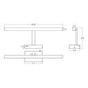 Envision LED-VT-ADJ-24-21W-5CCT-BL Vanity Light - Adjustable Angle, Black