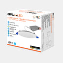 Envision LED-SL-PNL-6R-3P15W-5CCT-WH 6" Round Slim Panel Wafer Downlight, 15/12/9w, White