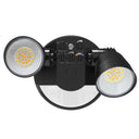 Envision LED-XSL2R-2P25-TRI-BL-PIR Security Light - Round Double Head PIR, 25/16W, Black