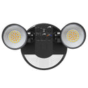 Envision LED-XSL2R-2P25-TRI-BL-PIR Security Light - Round Double Head PIR, 25/16W, Black