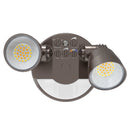 Envision LED-XSL2R-2P25-TRI-BZ-PIR Security Light - Round Double Head PIR, 25/16W, Bronze