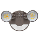 Envision LED-XSL2R-2P25-TRI-BZ-PIR Security Light - Round Double Head PIR, 25/16W, Bronze