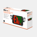 Envision LED-EM-EXT-RG-BL-CMB LED Emergency Exit Sign RED/GREEN Single or Double Sided w/ Bug Eye, 3w, Black