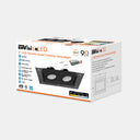 Envision LED-SQM2-TML-4-30W-5CCT-BLK-20 4" Multiple Trimless: Double Head, Black