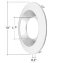 Envision CMD-TRIM-8-CSH-WH-SM 8" CMD: Clear-Specular Haze Reflector + White Trim