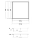 Envision LED-PNL-2X2-SM 2x2 Surface Mount Kit 2.5" Height - Ok for Edge-lite series with or without flex, or (BPL without flex installation), White