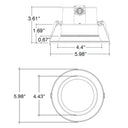 Envision LED-CMD-4-5P13-5CCT-UNV 4" Commercial Downlight: CMD-Line, 13/10/9/7/5.5w, White