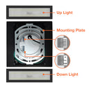 Envision LED-WSC-UD-15W-5CCT-BL Wall Sconce: M-Line, Black