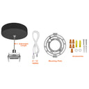 Envision SK-12FT-CPR-1WR-BL Suspension Kit: 12' Canopy Top 1 Wire (2 pcs), Black