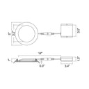 Envision LED-SL-PNL-4R-11W-5CCT-0/10V 4" Slim Panel Wafer 120-277V 0-10, White