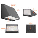 Envision LED-WPFC-TRZ-5P60-22K-BL-PC Wall Pack: FC-Trap-Line: Sensor Ready, 60/50/40/30/20W, Black