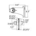 Envision ARL3-SA-WH ARL3: Straight Arm, White