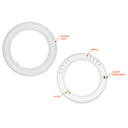 Envision LED-T9-DF-8I-11W-4CCT T9 8" Cicline Glass + PC Coating TRIPLE FIT Ballast, or AC Direct Single/Double (FROSTED LENS)