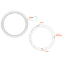 Envision LED-T9-DF-12I-16W-4CCT T9 12" Cicline Glass + PC Coating TRIPLE FIT Ballast, or AC Direct Single/Double (FROSTED LENS)