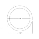 Envision LED-T9-DF-12I-16W-4CCT T9 12" Cicline Glass + PC Coating TRIPLE FIT Ballast, or AC Direct Single/Double (FROSTED LENS)