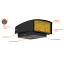 Envision LED-WPFC-ADJ-3P30W-22K-BZ Wall Pack: AFC-Line, 30/20/10w, Bronze