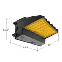 Envision LED-WPFC-FL-5P60W-22K-BL-PC Wall Pack: Flat-FC-Line, 60/50/40/30/20W, Black