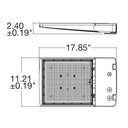 Envision LED-ARL3-3B-5P150-22K-BL-HV Area Light: OPTIC-Line (Selectable), 150/125/100/75/50w, Black