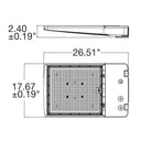Envision LED-ARL3-3B-5P430-22K-BL-UNV Area Light: OPTIC-Line (Selectable), 430/400/370/340/310w, Black