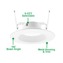 Envision ECV-RDL-5/6-15W-5CCT-WH-BFL 5/6" Retrofit Downlight: ECO-Line Baffle, White