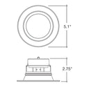 Envision LED-RDL-4-3P12-5CCT-WH-SM 4" Retrofit Downlight: RDL-Line, 12/10/8w, White