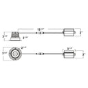 Envision LED-DLJBX-TML-2R-8W-5CCT-WH 2" Round Downlight: Trimless-Line, White