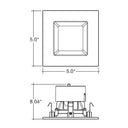 Envision LED-DL-SQ-4-9W-5CCT-UNV-0/10V 4" Retrofit Downlight: RDL-Line, White